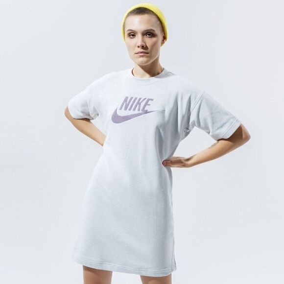 Nike Sportswear NSW Fleece Dress Platinum Gray New - Picture 10 of 14
